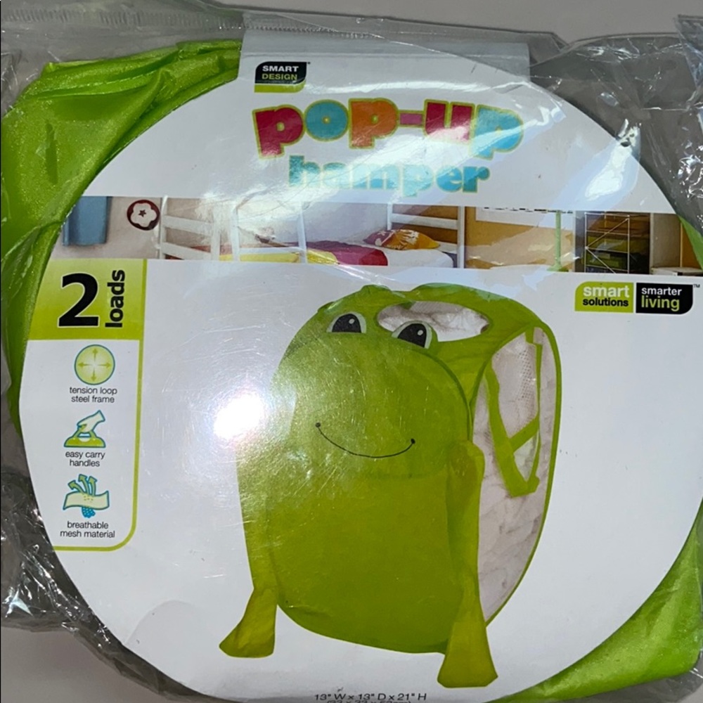 Kids Laundry Hamper, 2 loads, Frog